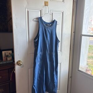 Casual Blue Denim Maxi Dress